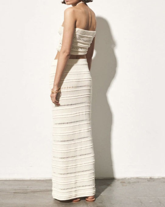 Blayke Knit Skirt Set - Ivory
