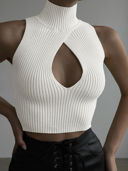 Madixx Ribbed Sweater - White