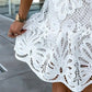 Serreine Lattice Dress - White
