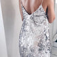 Kwynn Glamour Slip Dress - Silver