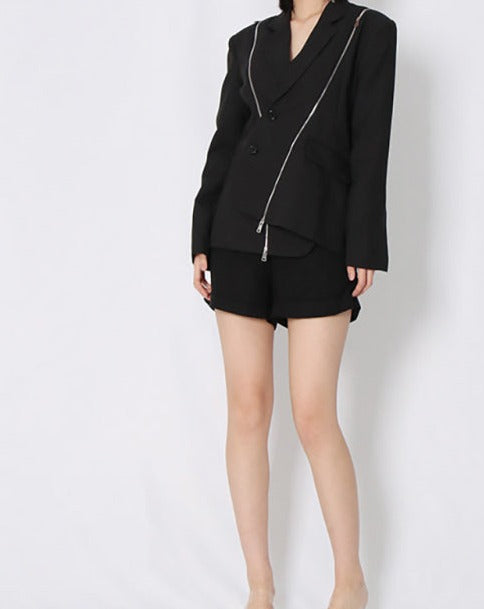 Rumi Metal Detail Blazer - Black