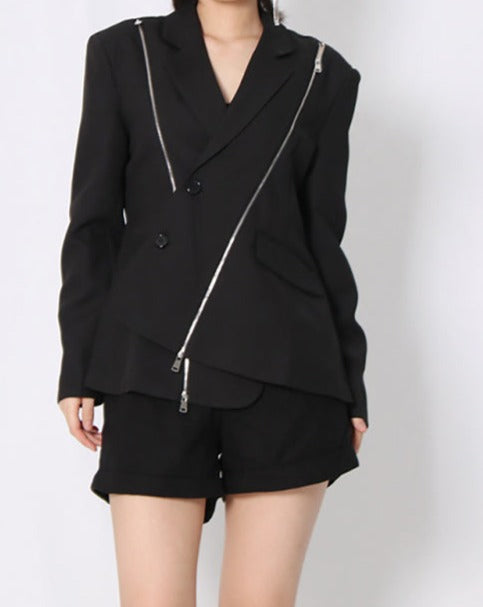 Rumi Metal Detail Blazer - Black
