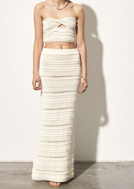 Blayke Knit Skirt Set - Ivory